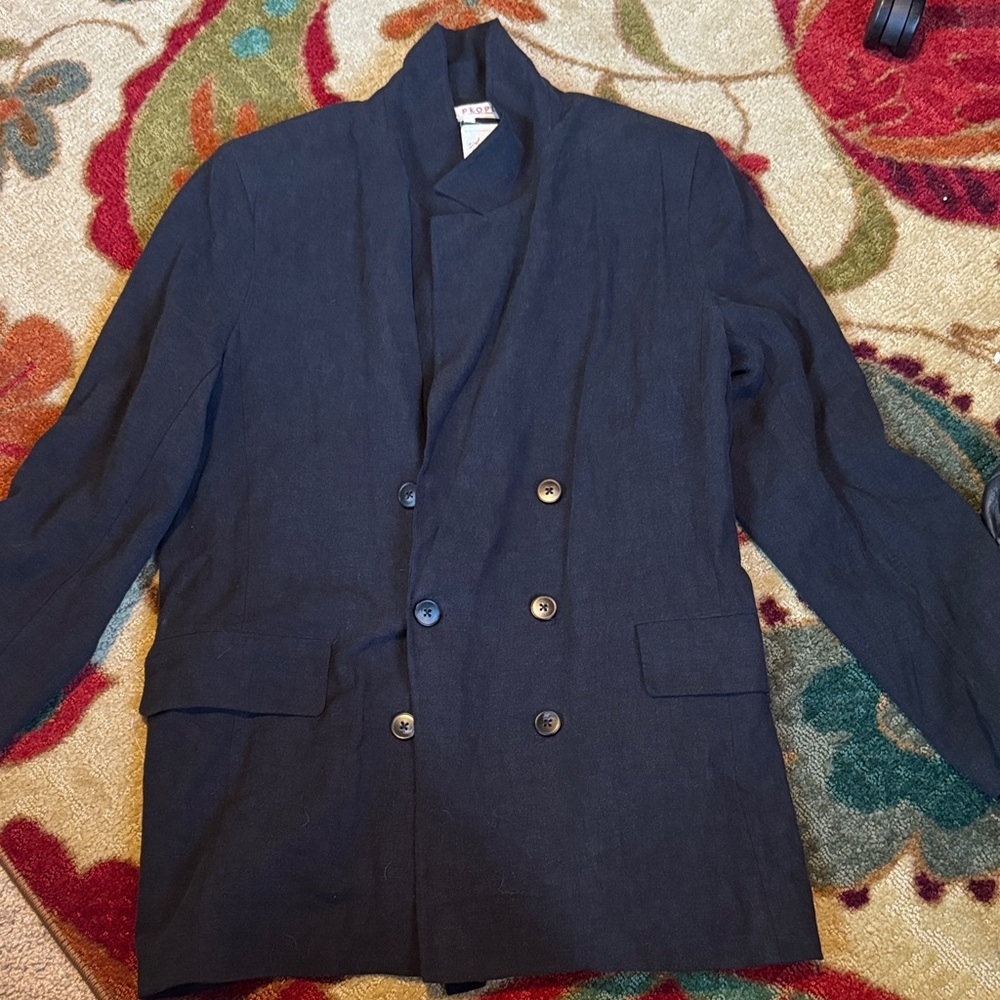 Free People Black Belted Blazer